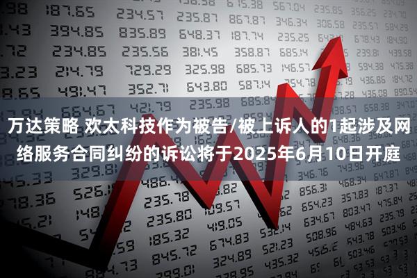 万达策略 欢太科技作为被告/被上诉人的1起涉及网络服务合同纠纷的诉讼将于2025年6月10日开庭